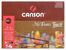 Canson Альбом для пастели Mi-Teintes Touch 355г/м.кв 24*32см 12л 6 цв. склейка по 4 сторонам