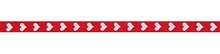 RICO Design лента красная с белыми сердцами 12 мм х 2 м