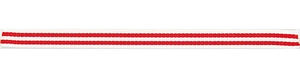 RICO Design лента в полоску бело-красная 2 м