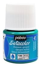 Pebeo Краска Setacolor для темных и светлых тканей 45 мл мерцающая цв. TURQUOISE