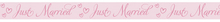 URSUS Лента клейкая декоративная мотив №115 just married бледно-розовая, 15мм х 10 м