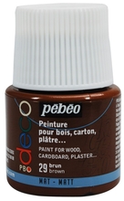 Pebeo P.BO Deco Краска акриловая для творчества и домашнего декора матовая 45 мл цв. BROWN