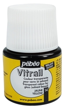 Pebeo Vitrail краска лаковая для стекла прозрачная 45 мл цв. YELLOW
