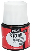 Pebeo Vitrail краска лаковая для стекла прозрачная 45 мл цв. PINK