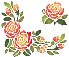 Stamperia Трафарет D, 20х15 см, Розы уголок и центральный мотив