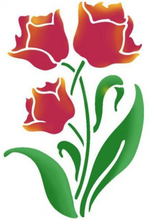 Stamperia Трафарет G, 21x29,7 см, Тюльпаны