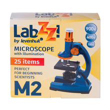 Микроскоп детский LEVENHUK LabZZ M2, 100-900 кратный, монокулярный, 3 объектива, 69740