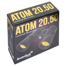 Бинокль LEVENHUK "Atom 20x50", увеличение х20, объектив 50 мм, широкоугольный, черный, 67683