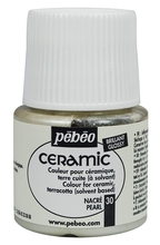 Pebeo Краска лаковая Ceramic для керамики и металла 45 мл цв. PEARL