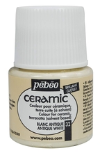 Pebeo Краска лаковая Ceramic для керамики и металла 45 мл цв. ANTIQUE WHITE