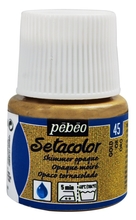 Pebeo Краска Setacolor для темных и светлых тканей 45 мл мерцающая цв. GOLD