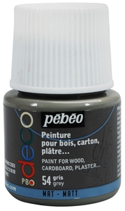 Pebeo P.BO Deco Краска акриловая для творчества и домашнего декора матовая 45 мл цв. GREY