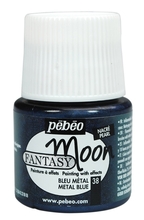 Pebeo Fantasy Moon краска лаковая с эффектом перламутра 45 мл цв. METAL BLUE