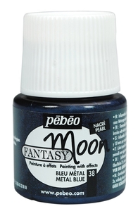 Pebeo Fantasy Moon краска лаковая с эффектом перламутра 45 мл цв. METAL BLUE