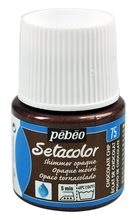Pebeo Краска Setacolor для темных и светлых тканей 45 мл мерцающая цв. CHOCO CHIP