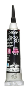 Pebeo Deco 3D краска рельефная глянцевая 20 мл цв. BLACK