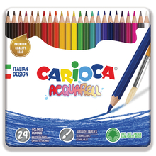 Набор цветных карандашей CARIOCA ACQUARELL, 24 матовых цвета, эффект акварельных красок