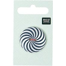 RICO Design пуговица с черной спиралью 3 см