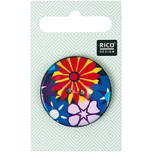RICO Design пуговица с абстрактными цветами 3,4 см