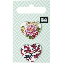 RICO Design пуговицы в форме сердец 2,5 см, 2 шт
