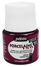 Pebeo Porcelaine 150 Краска акриловая для росписи керамики 45 мл цв. GARNET RED