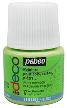 Pebeo P.BO Deco Краска акриловая для творчества и домашнего декора глянцевая 45 мл цв. LIGHT GREEN