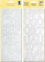 URSUS Буквы алфавита A-Z из ДСП белые 2 листа 12х30,5см 850 г на м2