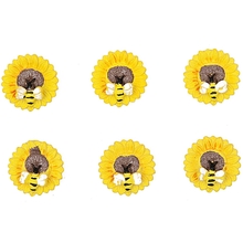 RICO Design наклейки пчела на цветке 2,5 см, 6 шт
