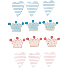 RICO Design конфетти сердца и короны, 12 шт.