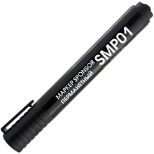 Маркер перманентный, 2-3 мм, черный, пулевидный нак., SPONSOR, SMP01