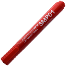 Маркер перманентный, 2-3 мм, красный, пулевидный нак., SPONSOR, SMP01