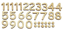 Stamperia Набор деревянных цифр и точек 35 шт. H 2,5 см