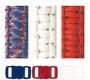 RICO Design набор для браслетов из паракорда белый/синий/красный 3 шнура 2мм x 3м, 3 замка