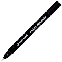 Маркер-краска лаковый, 0,7 мм, черный, пулевидный нак., CENTROPEN, блистер с е/п