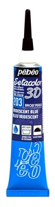 Pebeo Setacolor Краска акриловая 3D объемная для ткани эффект бусины 20 мл цв. IRI BLUE