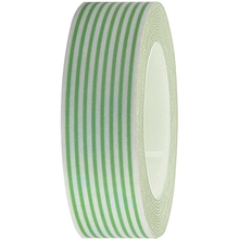 RICO Design лента клейкая белая в зеленую полоску 1,5 см х 10 м