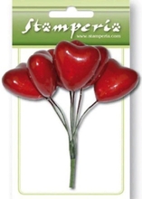Stamperia Цветы для декорирования Красные сердца 6 шт.
