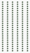 RICO Design стразы самоклеящиеся зеленые 3 мм, 7х15см