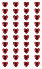 RICO Design стразы самоклеящиеся сердца №6 красные 8 мм, 7х15 см