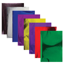 Цветной картон, А4, зеркальный, 8 цветов, 180 г/м2, BRAUBERG, 210х297 мм, 124747
