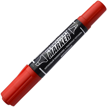 Маркер перманентный, 2-3/1-5 мм, красный, пулевидный/клиновидный нак., двусторонний, INDEX