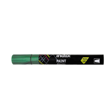 Маркер-краска лаковый, 3 мм, зеленый, пулевидный нак., INDEX