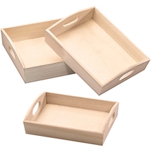 RICO Design набор из 3 деревянных подносов 23х6х17,5 см; 26,5х7,5х21 см; 31х6,5х24 см