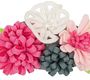 RICO Design цветы из фетра для декорирования розовые/белые №2