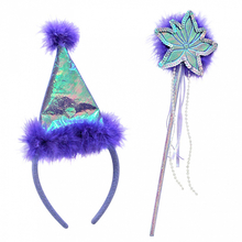 Карнавальный ободок с тиарой,фиолетовый в пакете с европодвесом, 2 предмета
