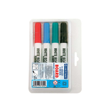 Набор маркеров для белой доски, 1-5 мм, (зеленый, красный, синий, черный), клиновидный нак., CENTROP