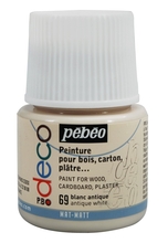 Pebeo P.BO Deco Краска акриловая для творчества и домашнего декора матовая 45 мл цв. ANTIQUE WHITE