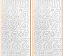 URSUS Цифры 0-9 из ДСП белые 2 листа 12х30,5см 850 г на м2