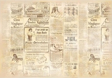 Stamperia Карта декупажная рисовая Газета, 48х33 см, 28 г на м2